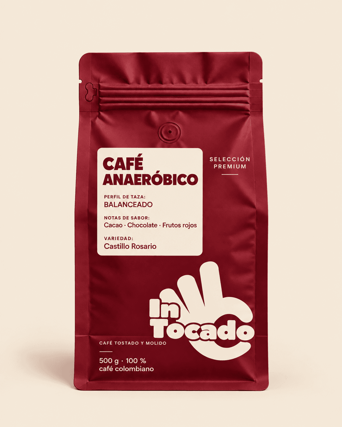 Bolsa de café Intocado Nariño Floral — Nariño, Colombia, variedad Castillo, proceso lavado, tostión claro